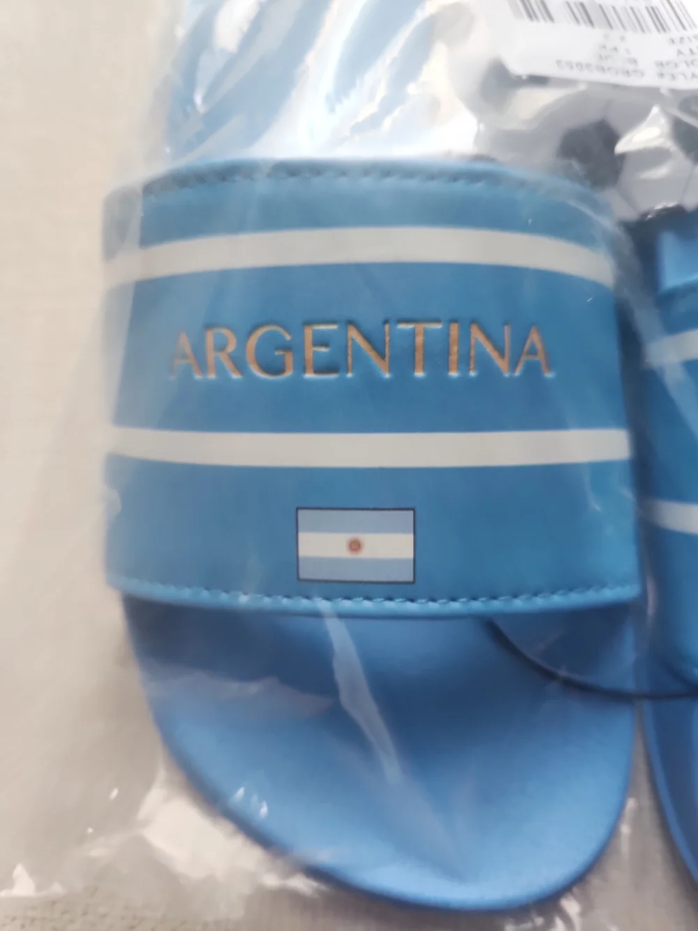Argentina SOCCER  Blue Kids Slide Sandals Size 2-3